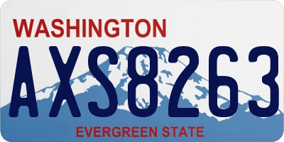 WA license plate AXS8263