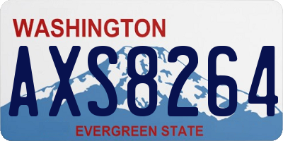 WA license plate AXS8264