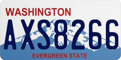 WA license plate AXS8266