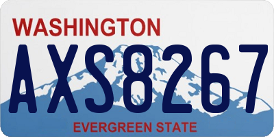 WA license plate AXS8267