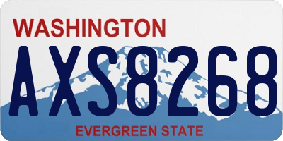 WA license plate AXS8268