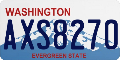 WA license plate AXS8270