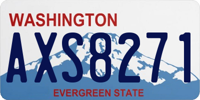WA license plate AXS8271