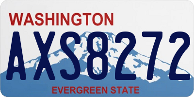 WA license plate AXS8272