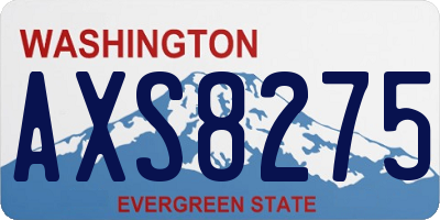 WA license plate AXS8275