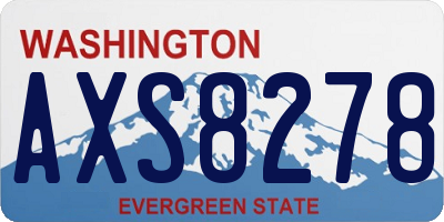 WA license plate AXS8278