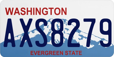 WA license plate AXS8279