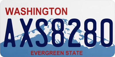 WA license plate AXS8280