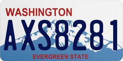 WA license plate AXS8281