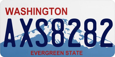 WA license plate AXS8282