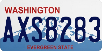 WA license plate AXS8283