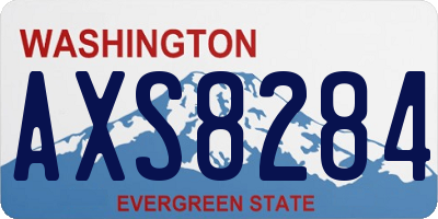 WA license plate AXS8284
