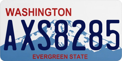 WA license plate AXS8285