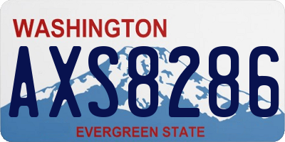 WA license plate AXS8286