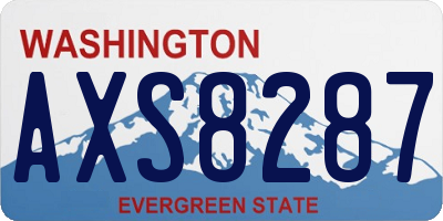 WA license plate AXS8287
