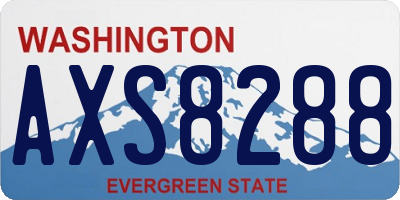 WA license plate AXS8288