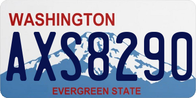 WA license plate AXS8290
