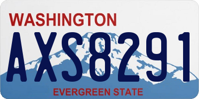 WA license plate AXS8291