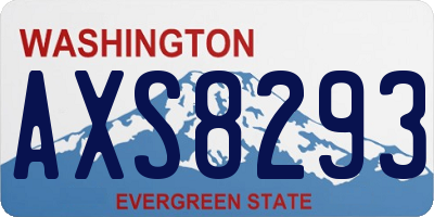 WA license plate AXS8293