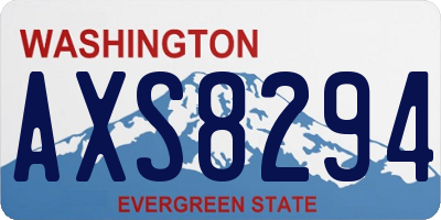 WA license plate AXS8294