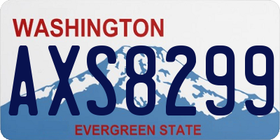 WA license plate AXS8299