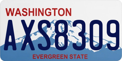 WA license plate AXS8309
