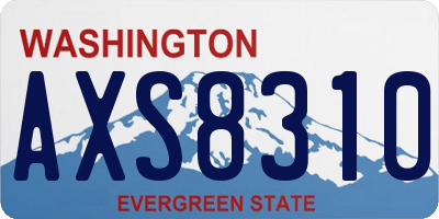 WA license plate AXS8310
