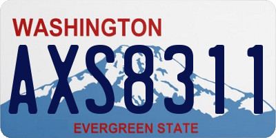 WA license plate AXS8311