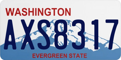 WA license plate AXS8317