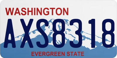 WA license plate AXS8318
