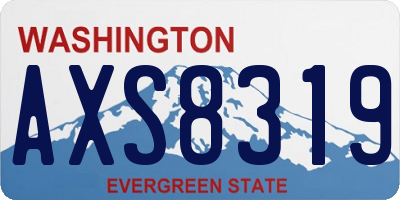 WA license plate AXS8319