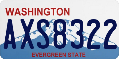 WA license plate AXS8322