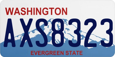WA license plate AXS8323