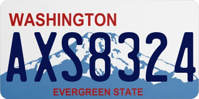 WA license plate AXS8324