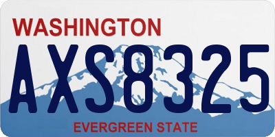 WA license plate AXS8325