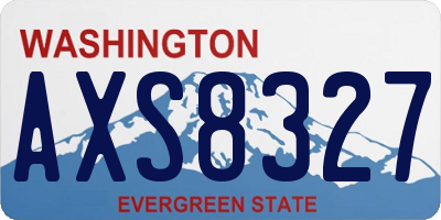 WA license plate AXS8327