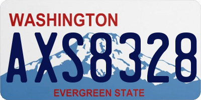 WA license plate AXS8328