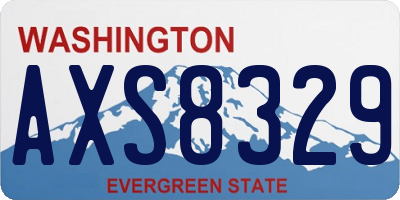 WA license plate AXS8329
