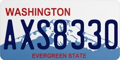 WA license plate AXS8330