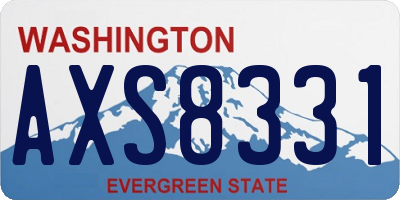 WA license plate AXS8331