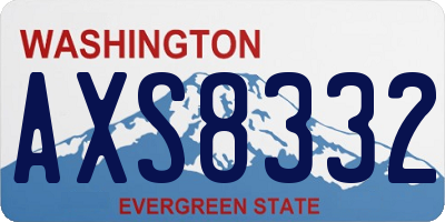 WA license plate AXS8332