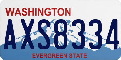 WA license plate AXS8334