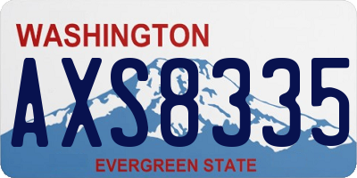 WA license plate AXS8335