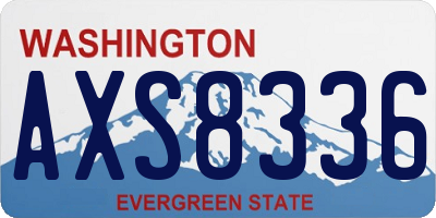 WA license plate AXS8336