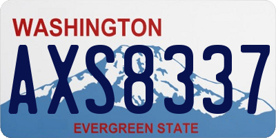 WA license plate AXS8337
