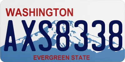 WA license plate AXS8338