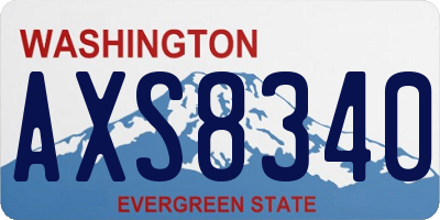 WA license plate AXS8340