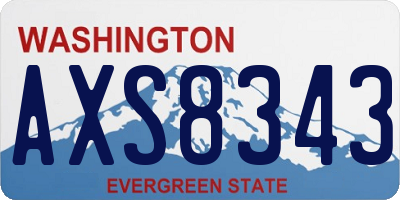 WA license plate AXS8343