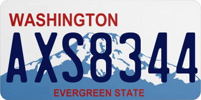 WA license plate AXS8344