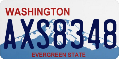 WA license plate AXS8348